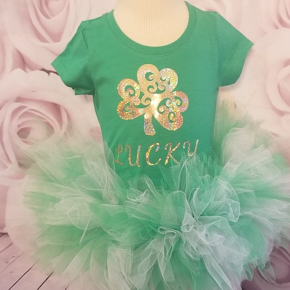 LUCKY & Clover leaf girls customized shirts - Picture 3 of 6